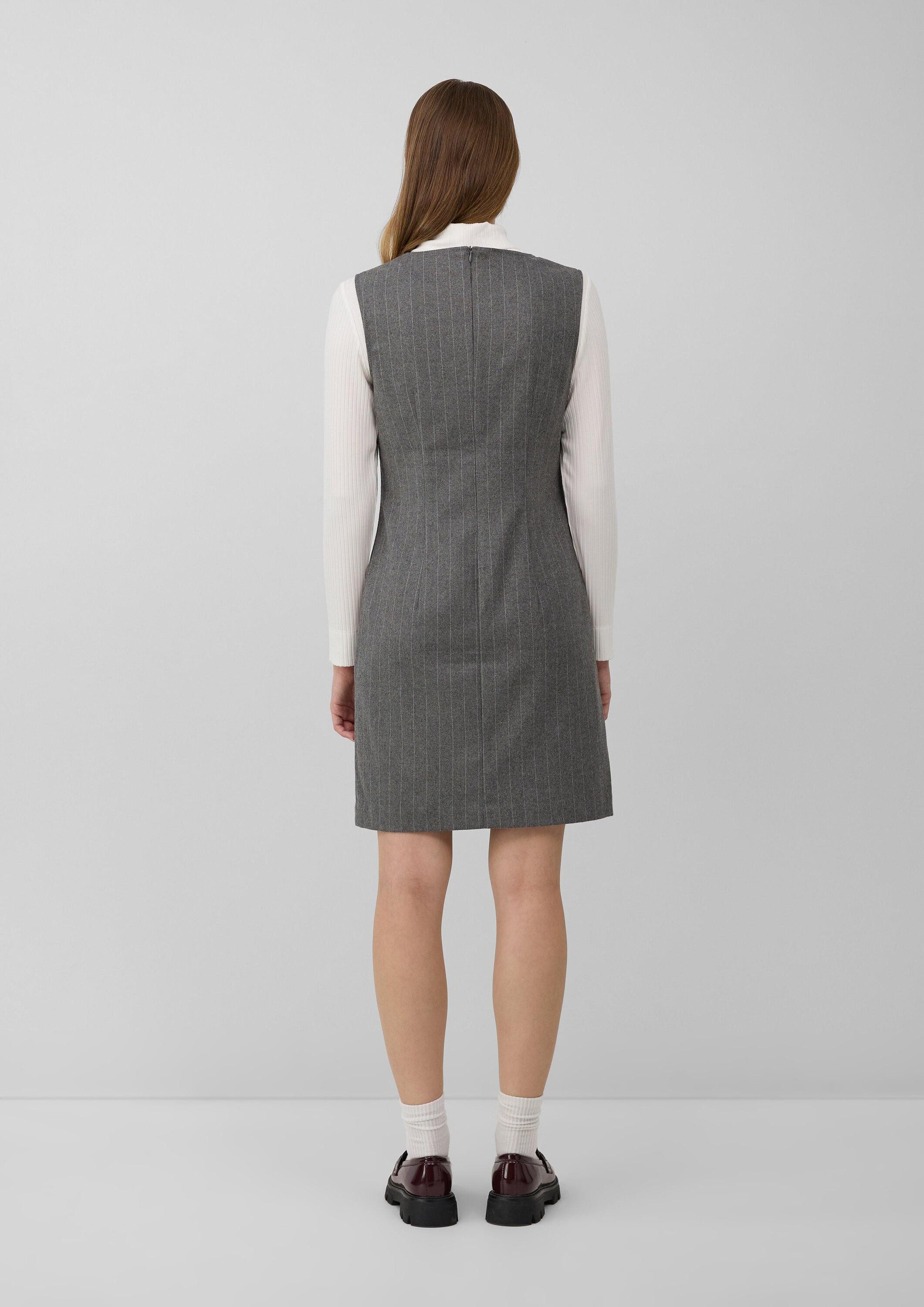 s.Oliver Minikleid Kleid Kurzes gefüttertes Kleid mit Nadelstreifen