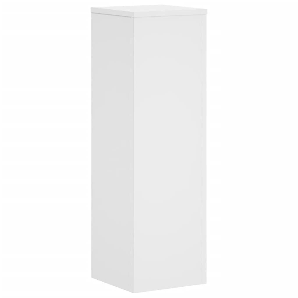 furnicato Blumenständer Pflanzenständer Massivholz 25x25x80 cm Weiß