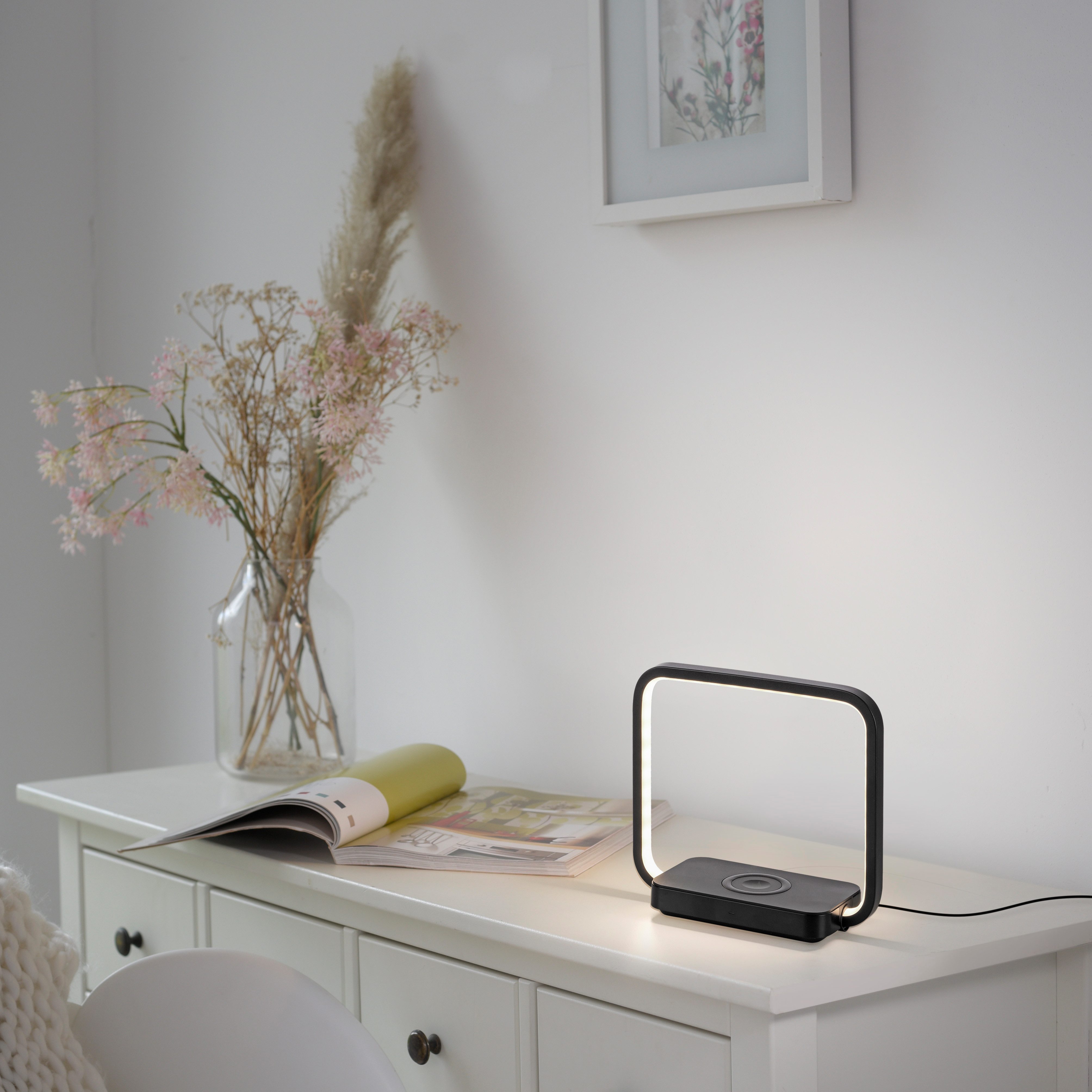 JUST LIGHT Tischleuchte OMARI, Dimmfunktion, LED fest integriert, Warmweiß, günstig online kaufen