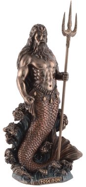 Vogler direct Gmbh Dekofigur Griechischer Gott Poseidon, Veronesedesign, bronziert/coloriert, Größe: L/B/H ca. 8x7x18cm