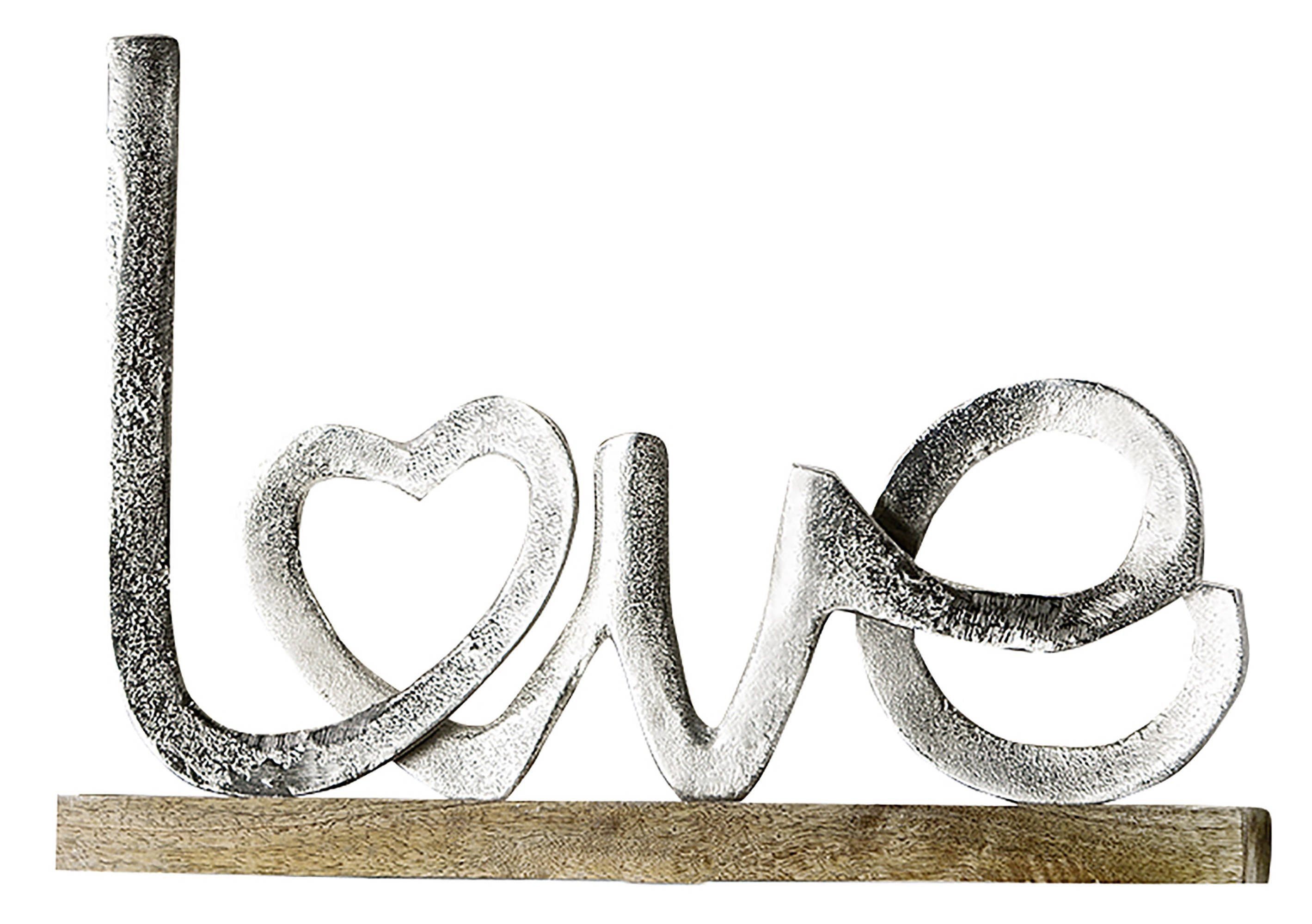 GMD Living Dekoobjekt LOVE, Schriftzug "LOVE" aus Aluminium