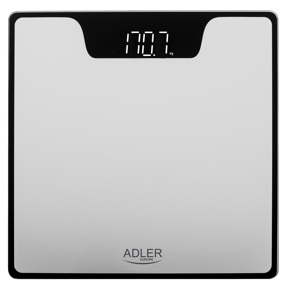 Adler Personenwaage AD 8174, Digital, Badezimmerwaage, LED Anzeige, Batterie, bis 180kg