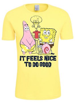 LOGOSHIRT T-Shirt Spongebob - It Feels Nice mit lizenziertem Originaldesign