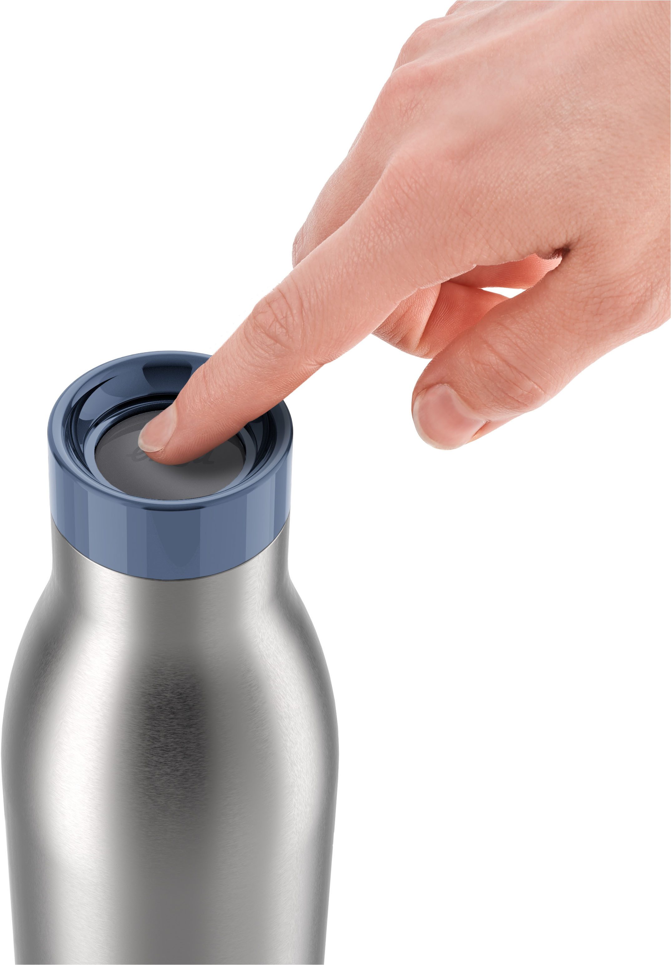 Emsa Isolierflasche Bludrop Eco, 0,7 Liter, auslaufsicher, 24h kalt, 12h warm, spülmaschinengeeignet