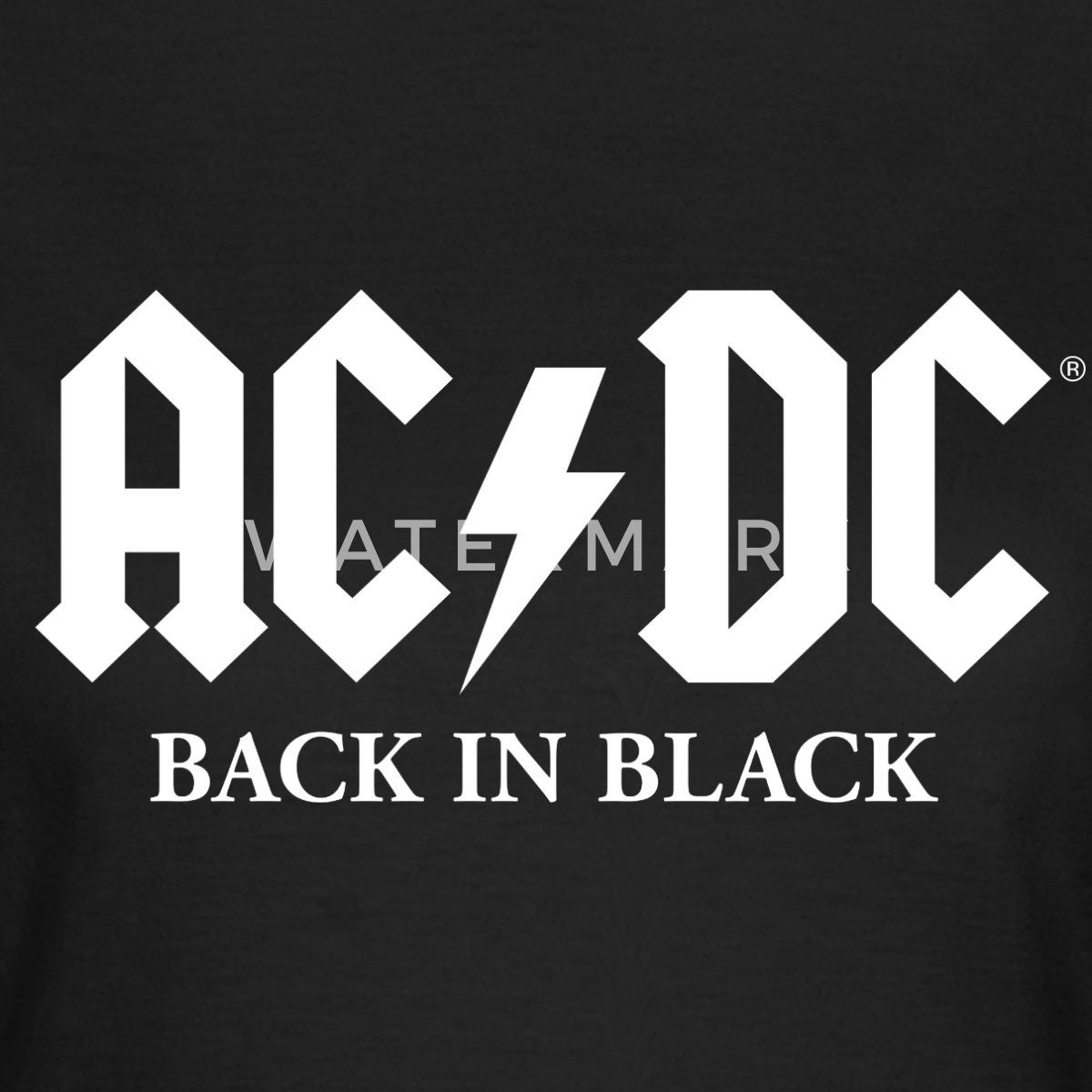 Spreadshirt T-Shirt AC/DC Back In Black Logo Mit Blitz Frauen T-Shirt (1-tlg) Slim Fit, fällt klein aus – Bild 2 von 5