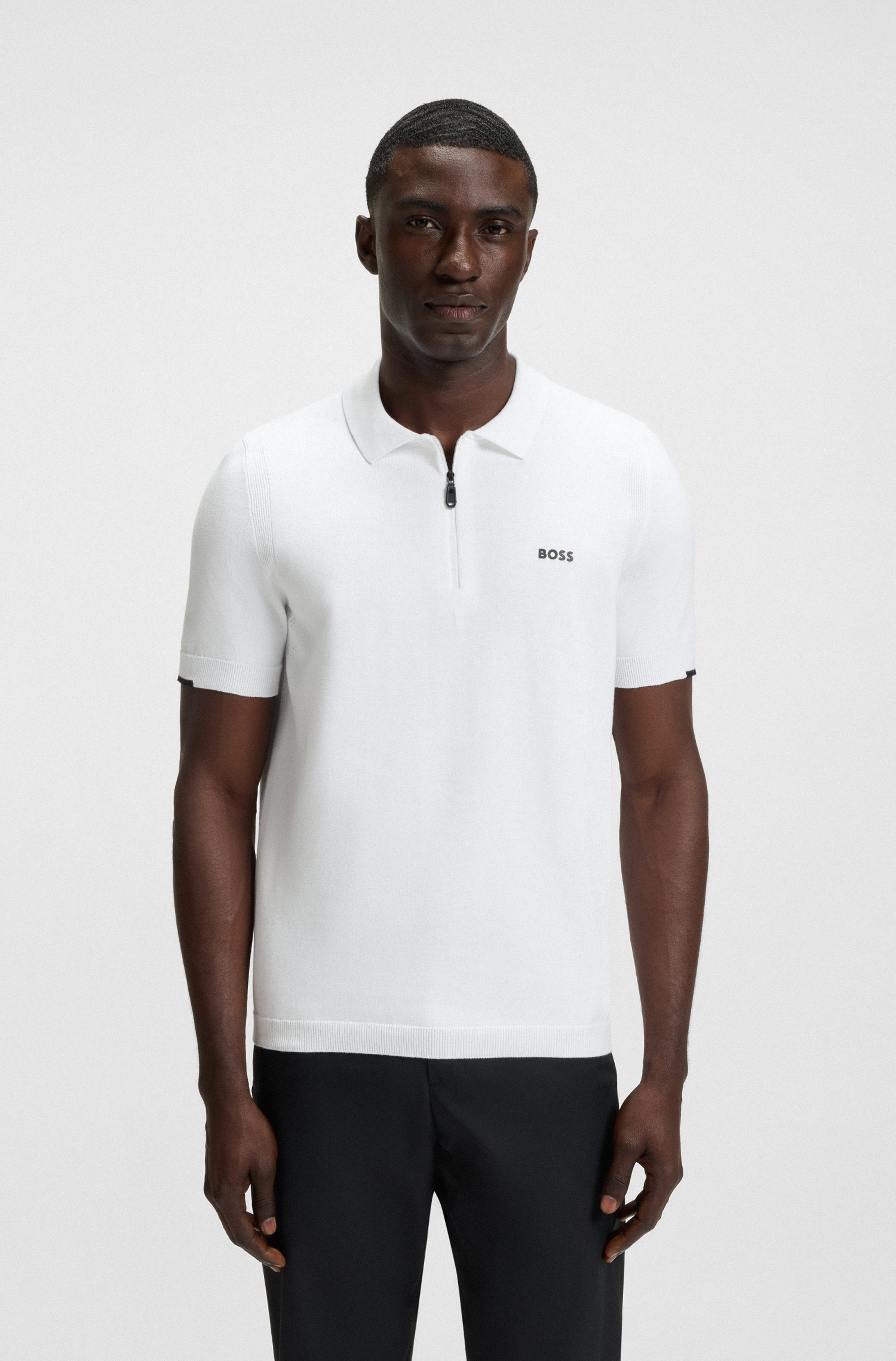 BOSS GREEN Kurzarmpullover K Ever-X PS mit Perforierungen zur Belüftung günstig online kaufen