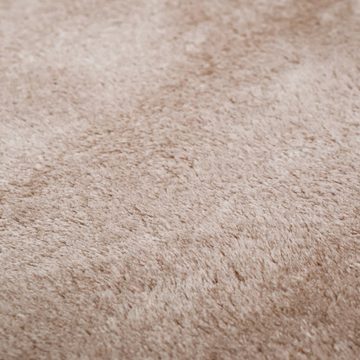 Teppich Flauschiger Teppich in sandfarben, TeppichHome24, rechteckig