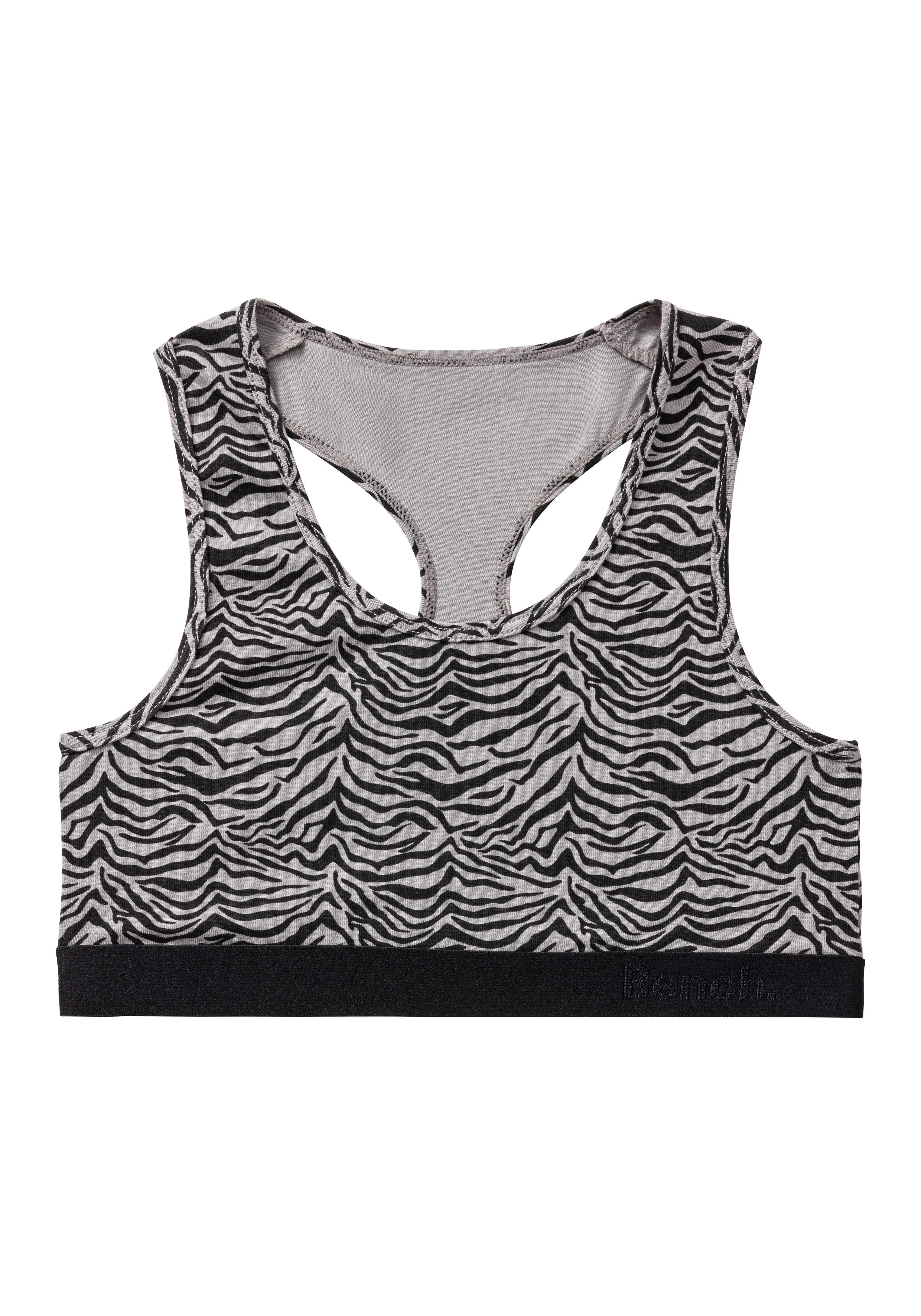 Bench. Set: Bustier (4-tlg., mit Panty) in tonigem Zebramuster
