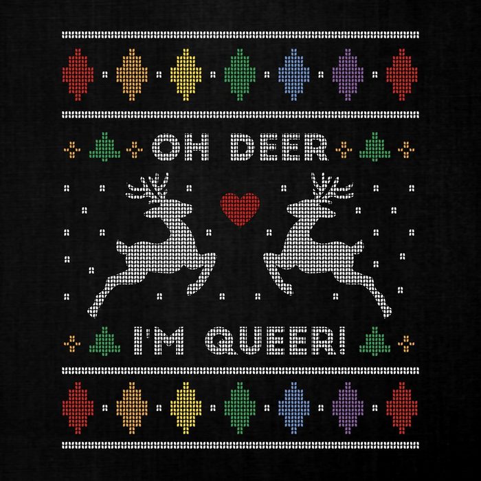 Quattro Formatee Sweatshirt Oh Deer I'm Queer LGBTQ Weihnachten Ugly Christmas (1-tlg)
