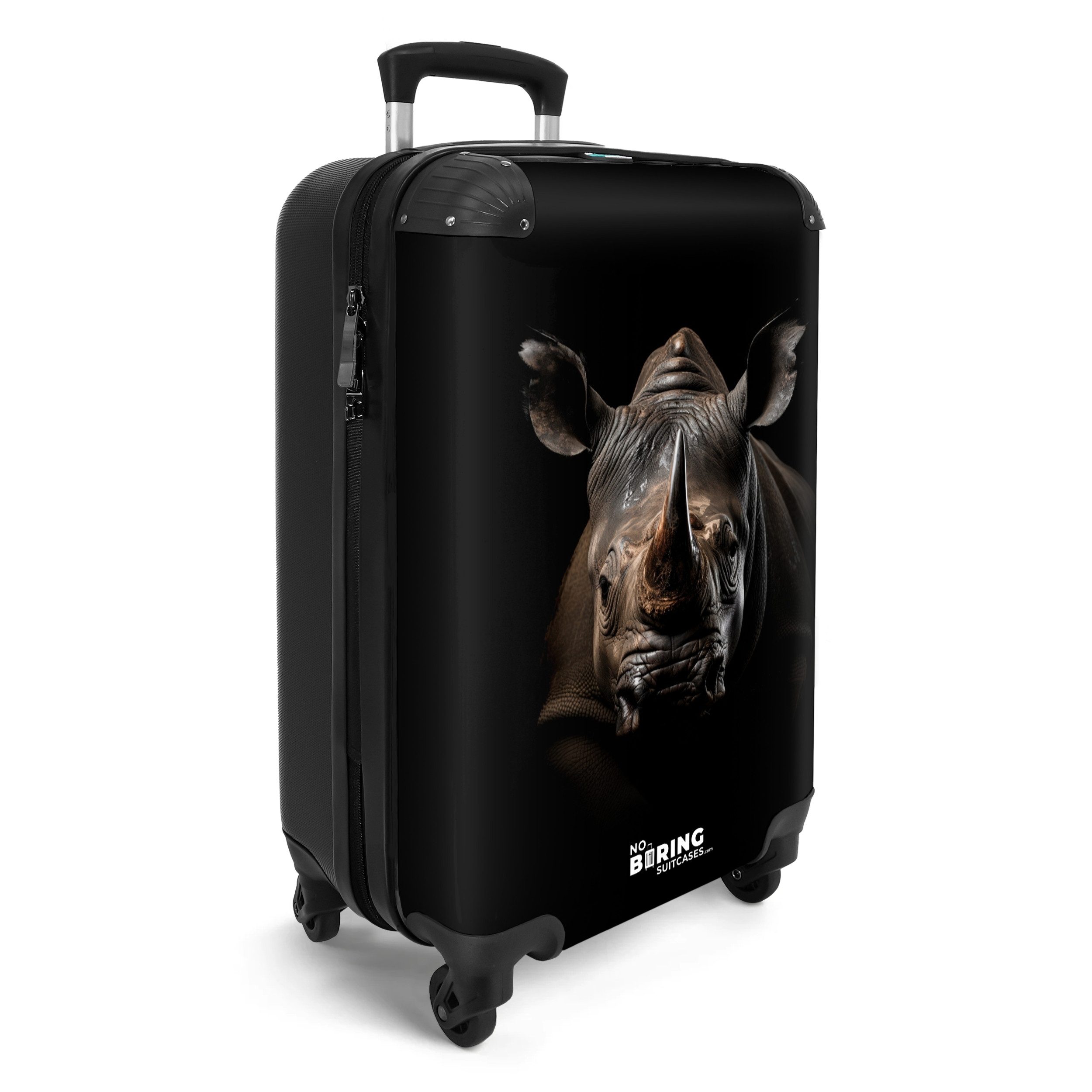 NoBoringSuitcases.com© Hartschalen-Trolley Rhinozeros Vorderansicht auf sch günstig online kaufen