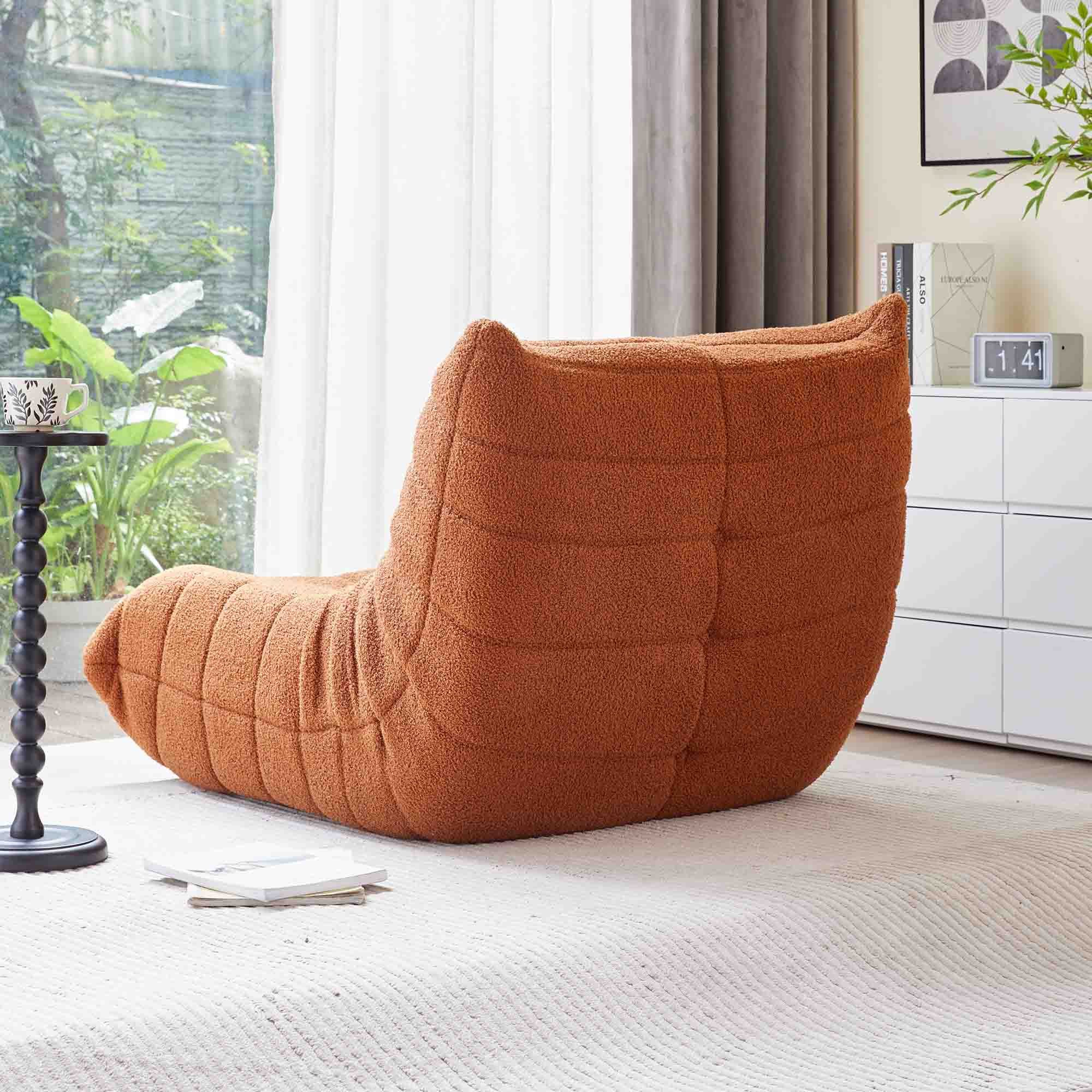 OKWISH Sitzsack Einzelsofa, Wohnzimmer Sofa, Loungesofa, Kindersofa, Küchensofa (Teddyfleece+Schaumstoff mit hoher Dichte, 1 St., Interne rahmenlose Struktur), Produkt als komprimierte Verpackung