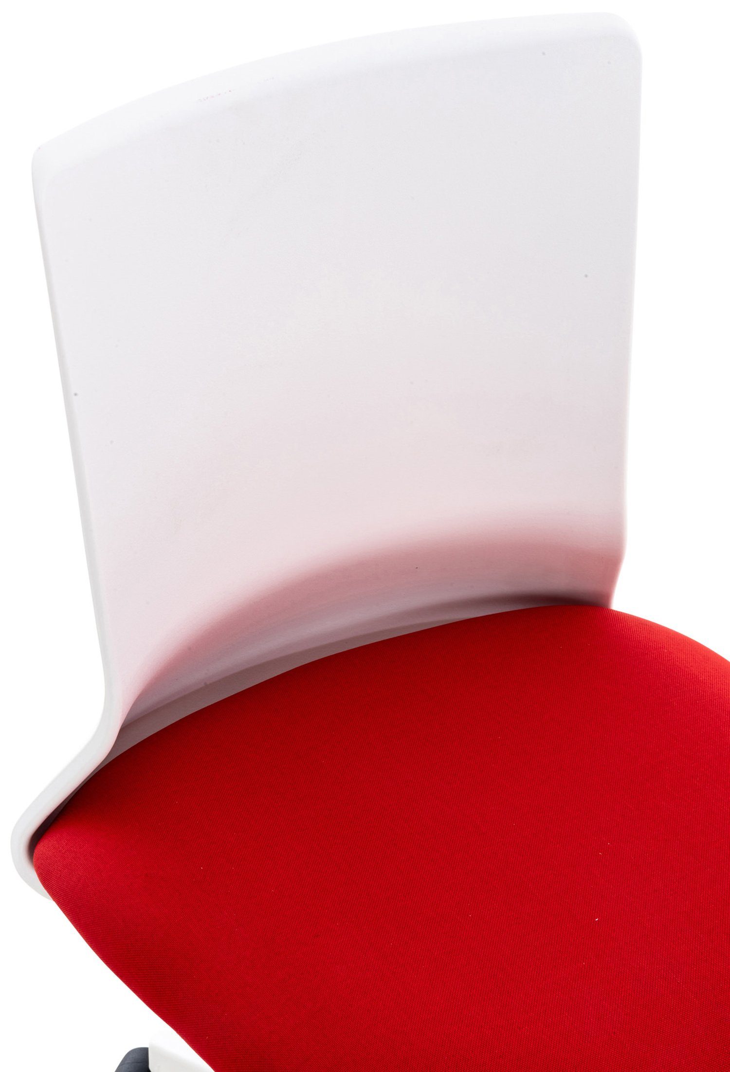 - Rückenlehne mit bequemer und Kunststoff - höhenverstellbar 360° Stoff XXL), TPFLiving weiß Bürostuhl (Schreibtischstuhl, drehbar rot Apollo Sitzfläche: Bürostuhl Gestell: Drehstuhl, Chefsessel,