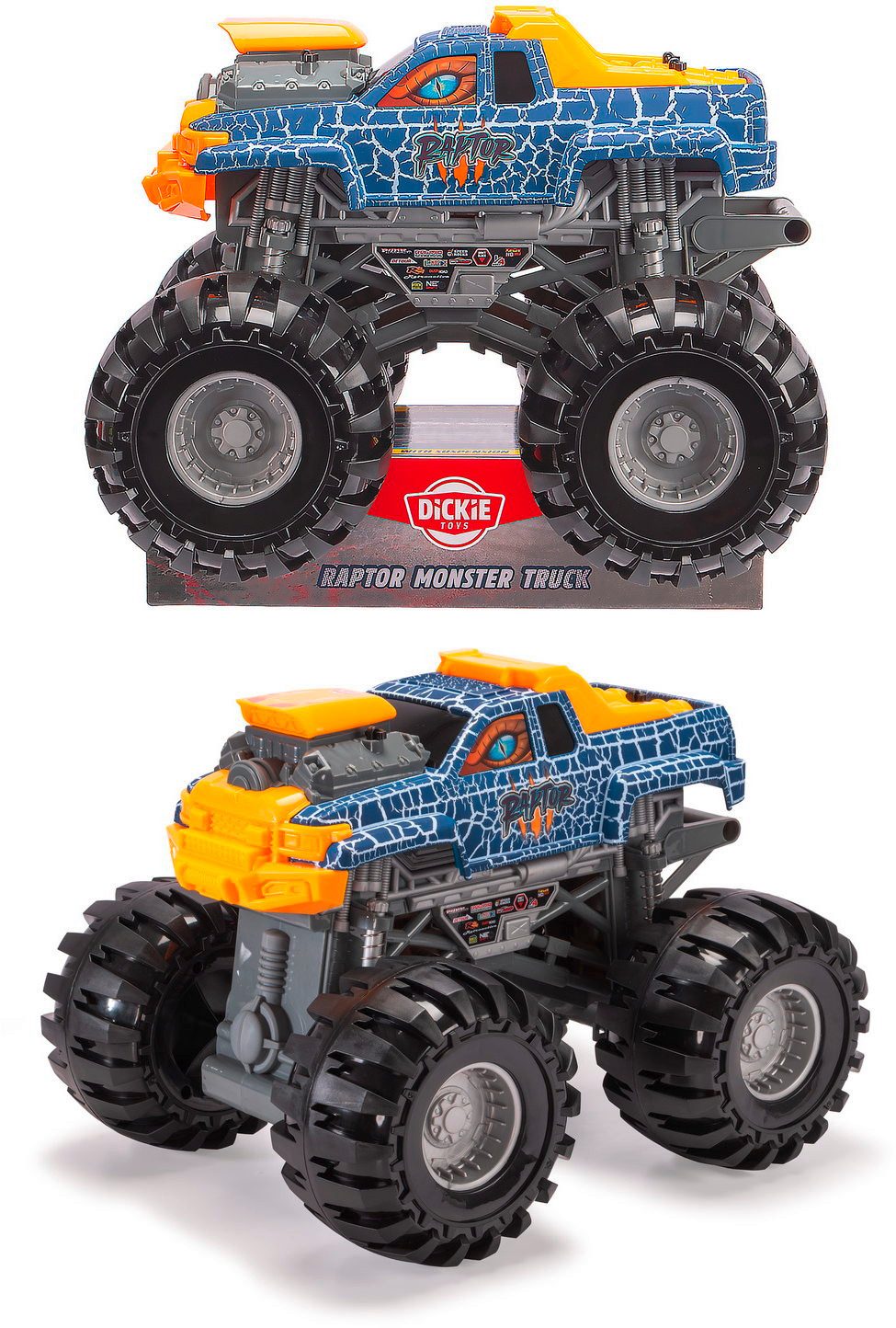 Dickie Toys Spielzeug-Auto Spielfahrzeug Go Action / Monster Raptor Monster günstig online kaufen