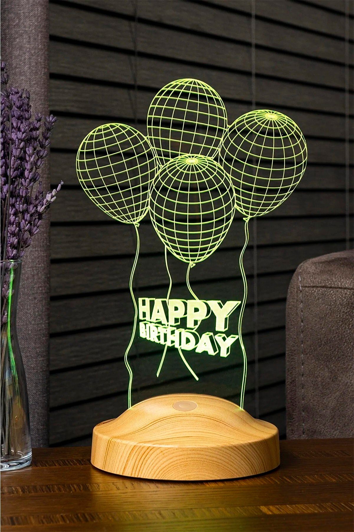 Freunde, für Mädchen, 3D Happy LED Leuchte Farben integriert, Geburtstagsgeschenk Birthday, Geburtstagsgeschenk, Jungen Happy Geschenkelampe Nachttischlampe fest Birthday farbige Nachttischlampe 7