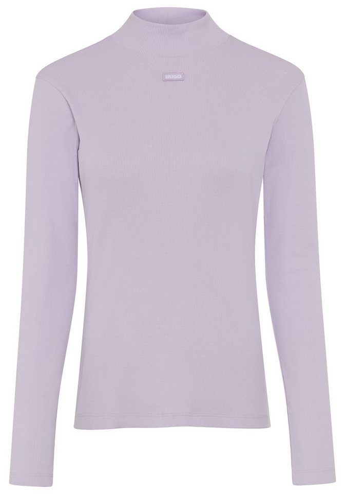 HUGO Longsleeve Easy Longsleeve mit Stehkragen