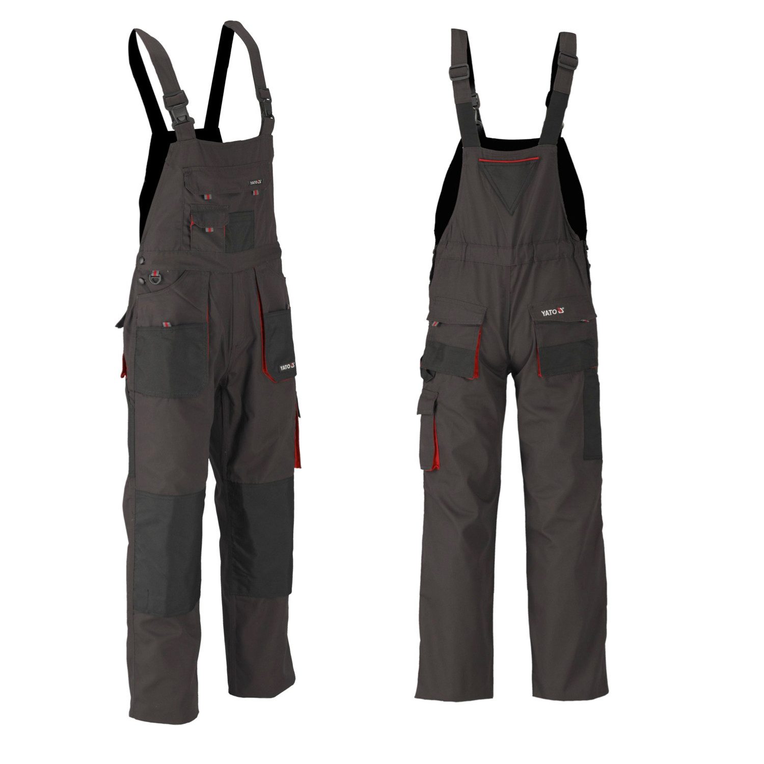 Arbeitshose Arbeitshose / Latzhose BASALT schwarz/rot Gr. M