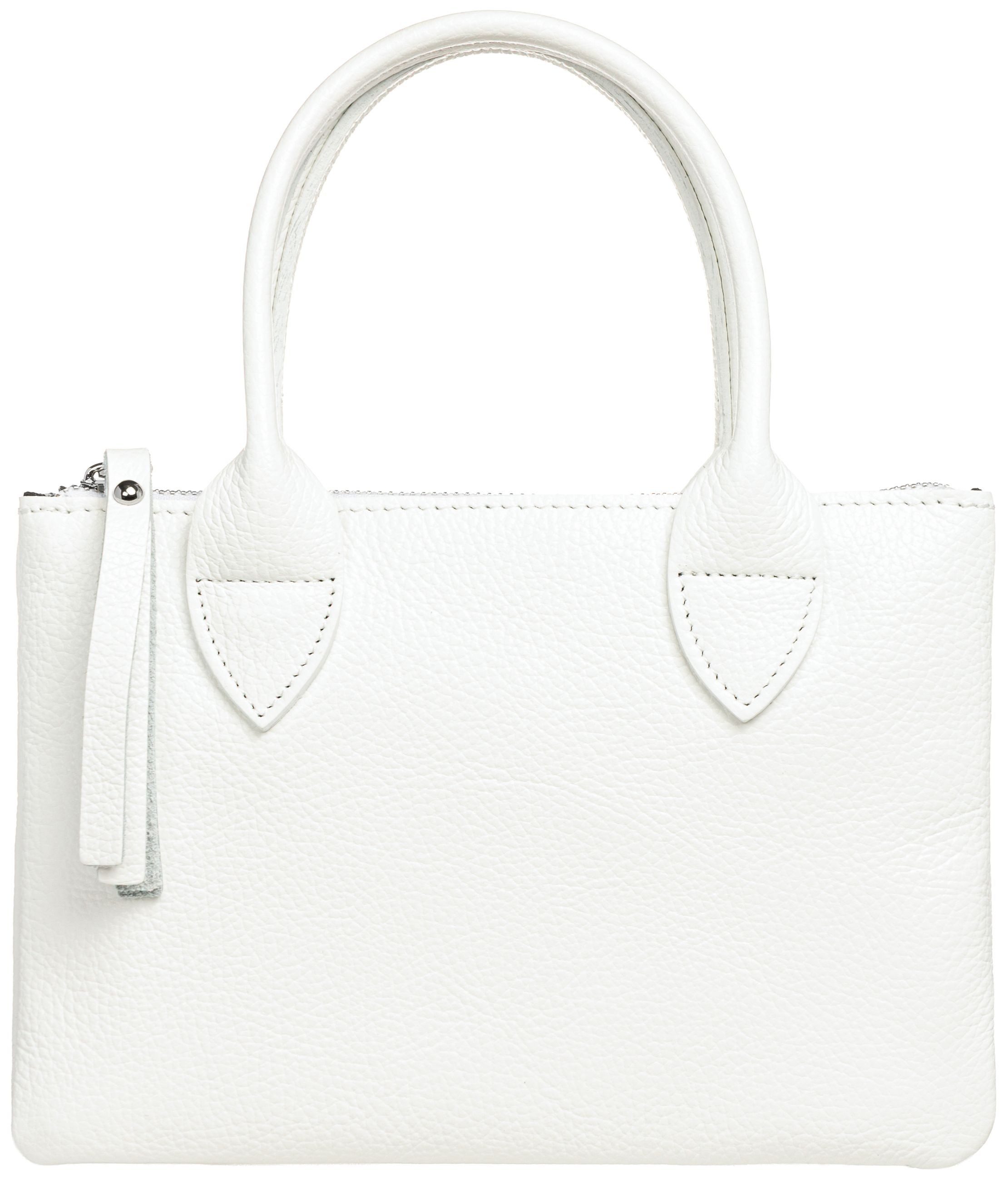 Caspar Henkeltasche Kleine Damen Leder Tasche Umhängetasche - CLASSIC LINE - Modell No.837, kompakt, elegant & unempfindlich - 100% Echtleder - Handmade in Italy