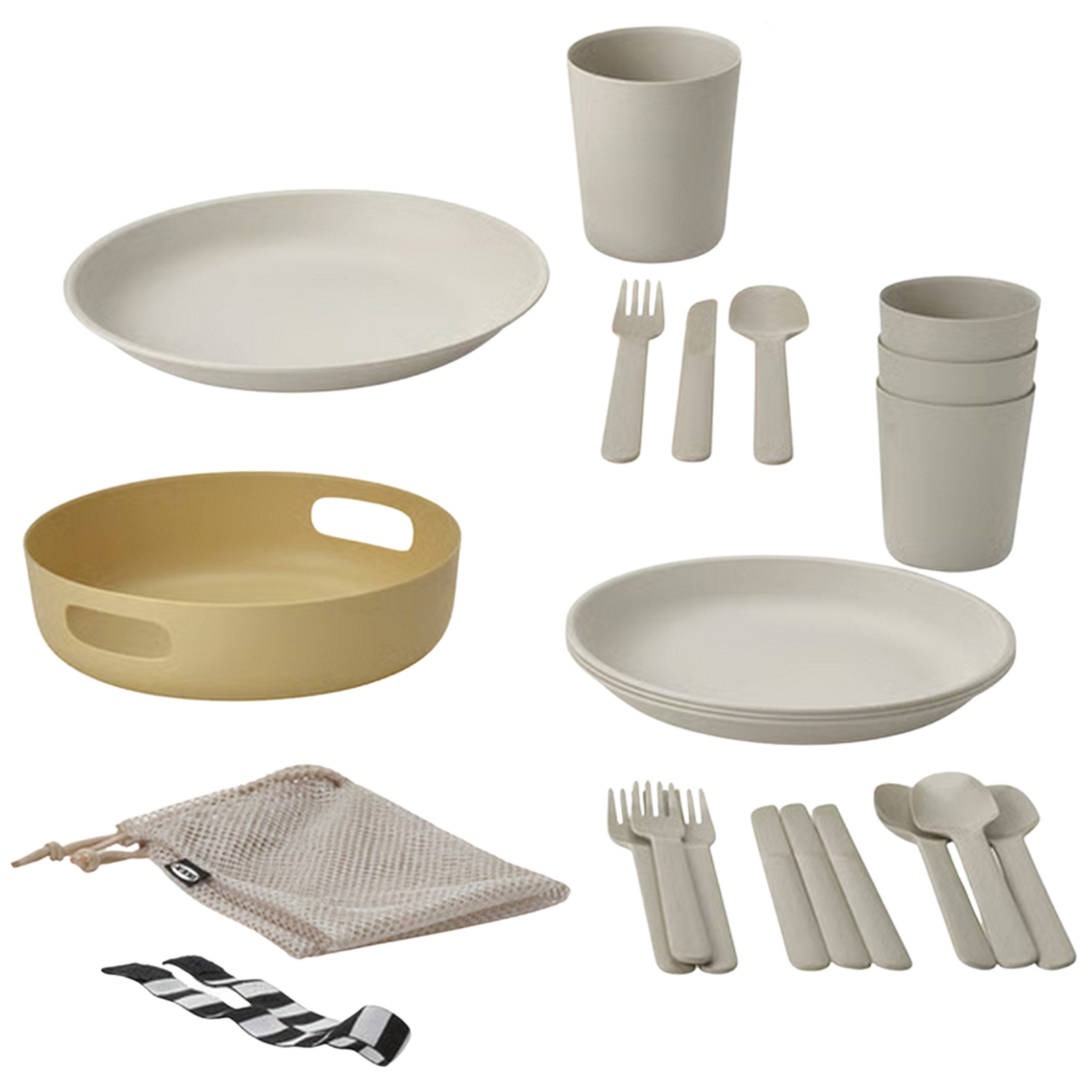 IKEA Geschirr-Set MARULK Picknick-Set, 21-teiliges Campinggeschirr – IKEA, Essgeschirr, Essservice