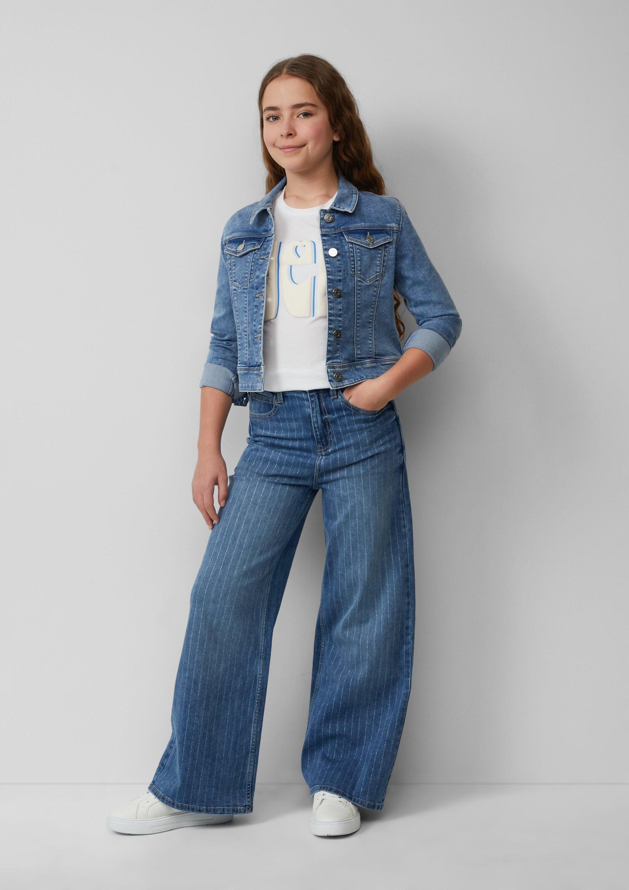 s.Oliver Kurzarmshirt T-Shirt T-Shirt mit Frontprint im Loose Fit