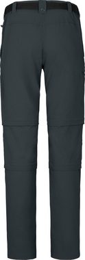 Bergson Zip-off-Hose NARRABEEN Doppel Zipp-Off Damen Wanderhose, vielseitig pflegeleicht, Normalgrößen, dunkel grau