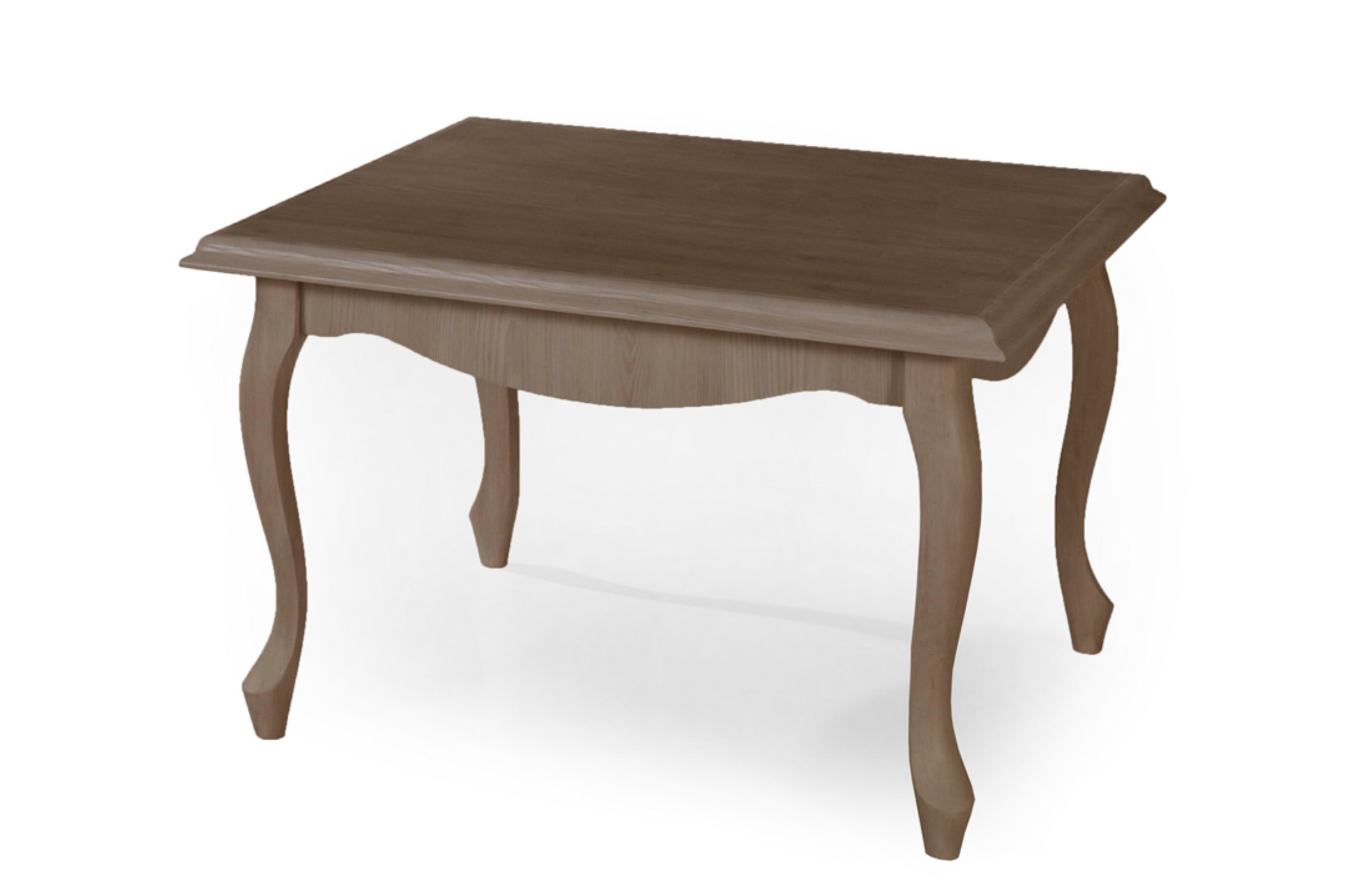 KONSIMO® Couchtisch BRITON Wohnzimmertisch, geschnitzte Füße, Holztextur, zeitloses Design