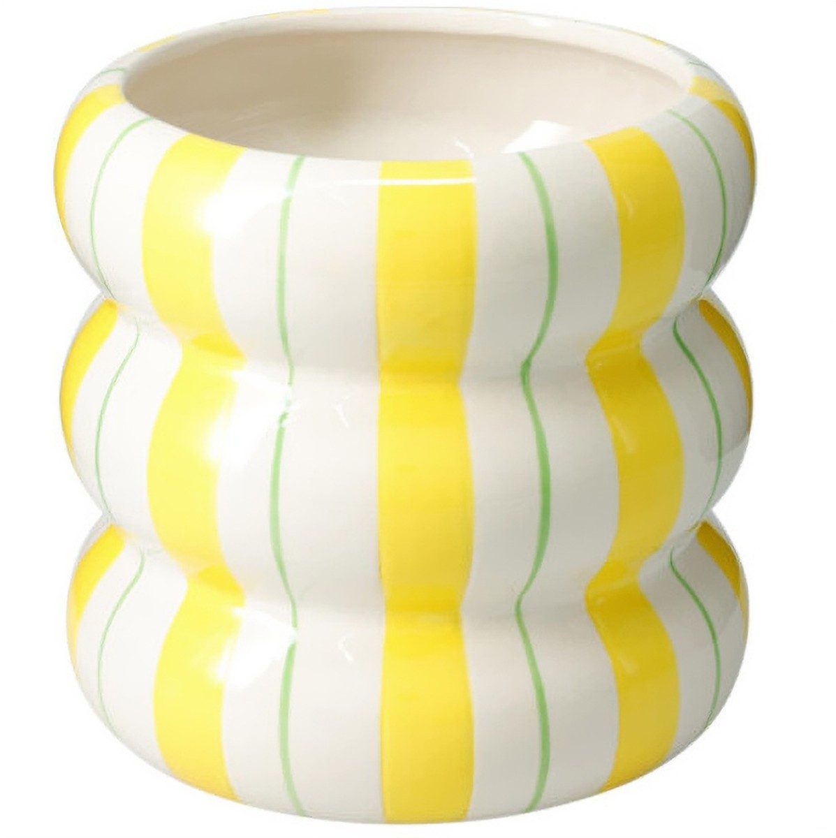 Home & styling collection Blumentopf Keramik-Übertopf gestreift LINJE, 14 cm