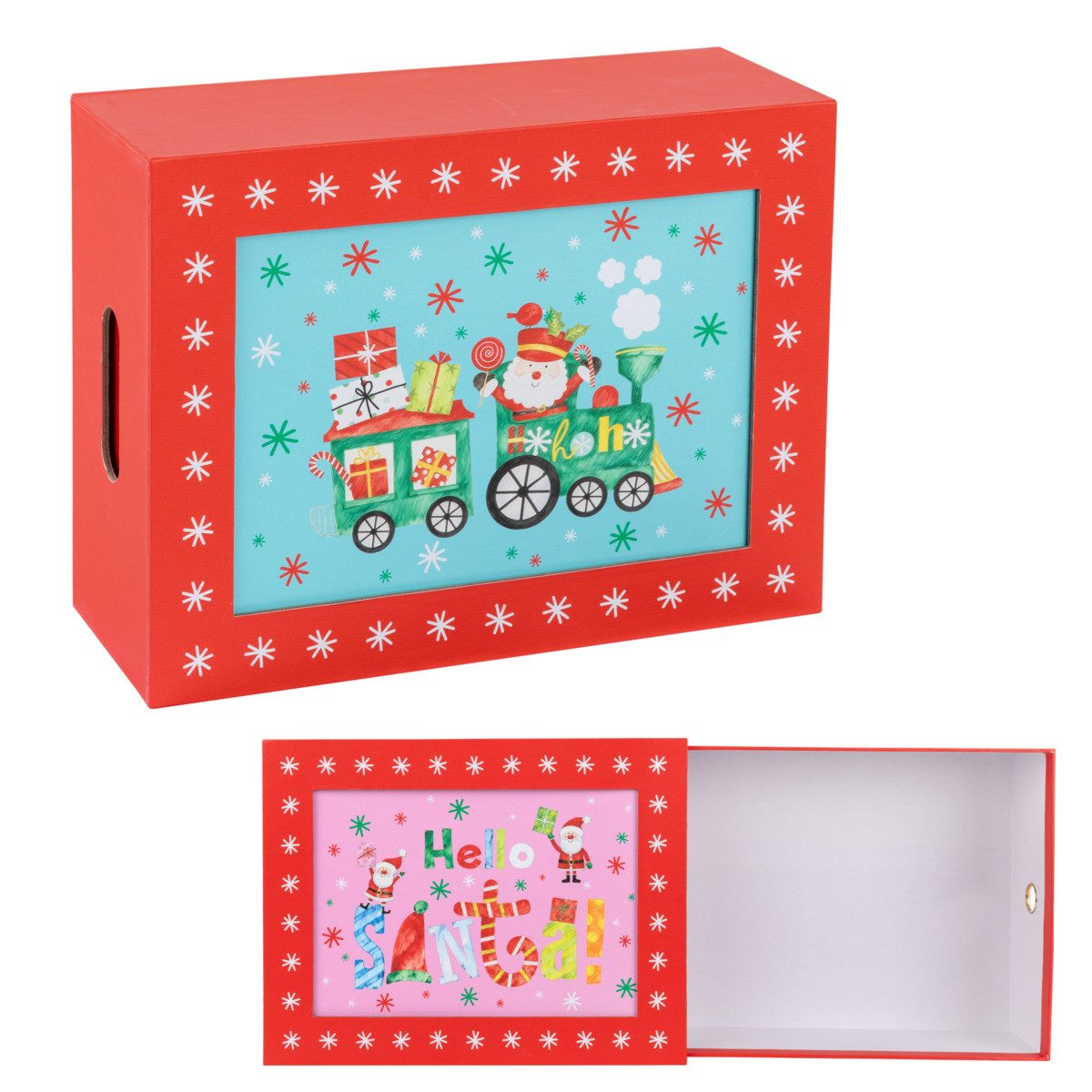 Idena Geschenkbox Idena Geschenkbox - Zauberbox, wechselnde Weihnachtsmotive, 26 x 20 x