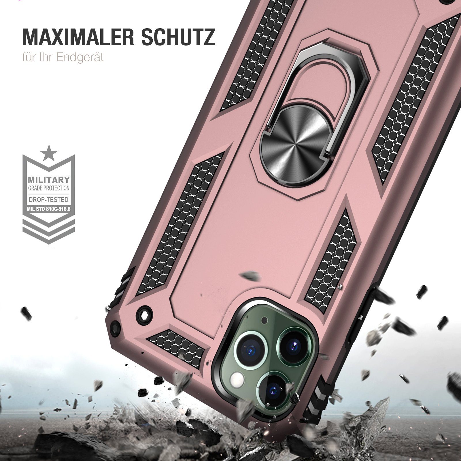 Tec-Expert Handyhülle Outdoor Cover Hülle für Apple iPhone 11 Pro 5.8 Zoll, 5.8, Premium Hülle aus verstärktem Polycarbonat