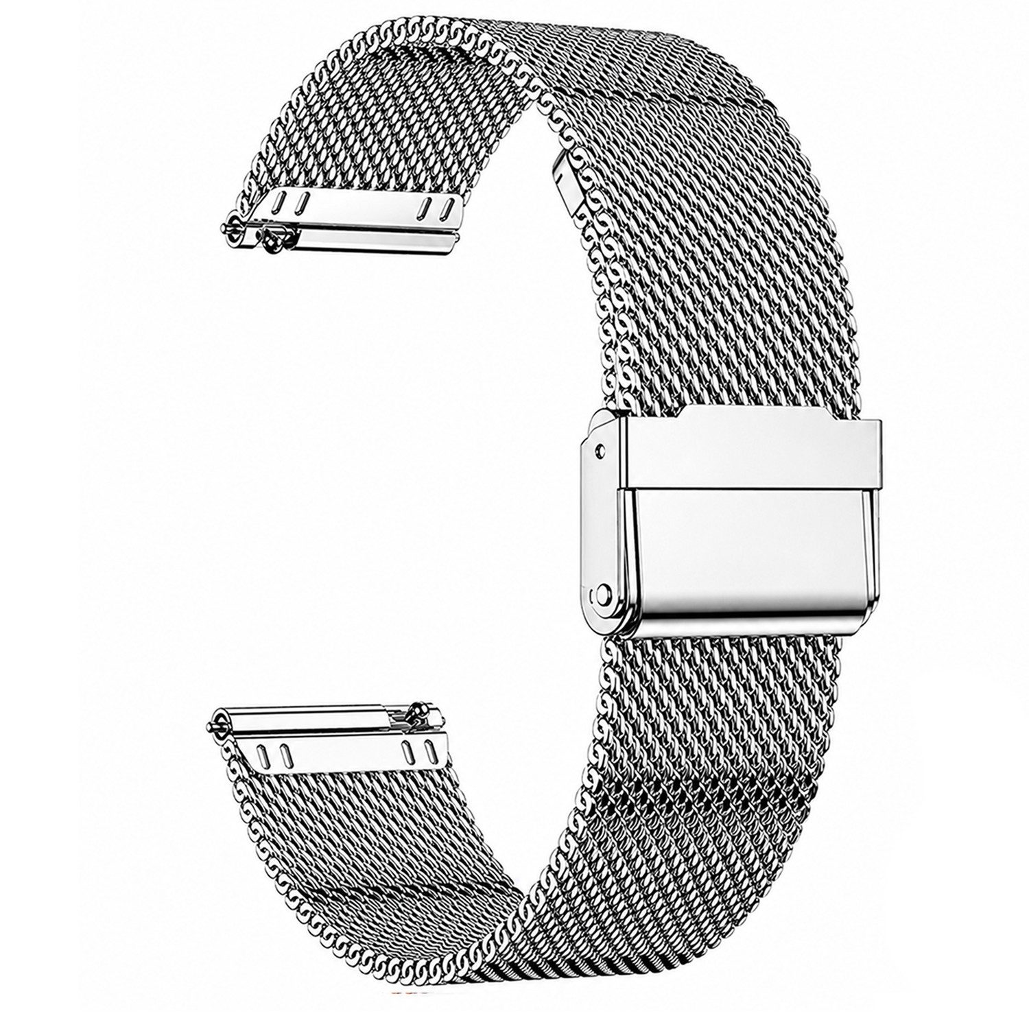 BOOD Uhrenarmband 20/22mm Uhrenarmband,Mesh-Edelstahl,Interlock-Sicherheitsverschluss