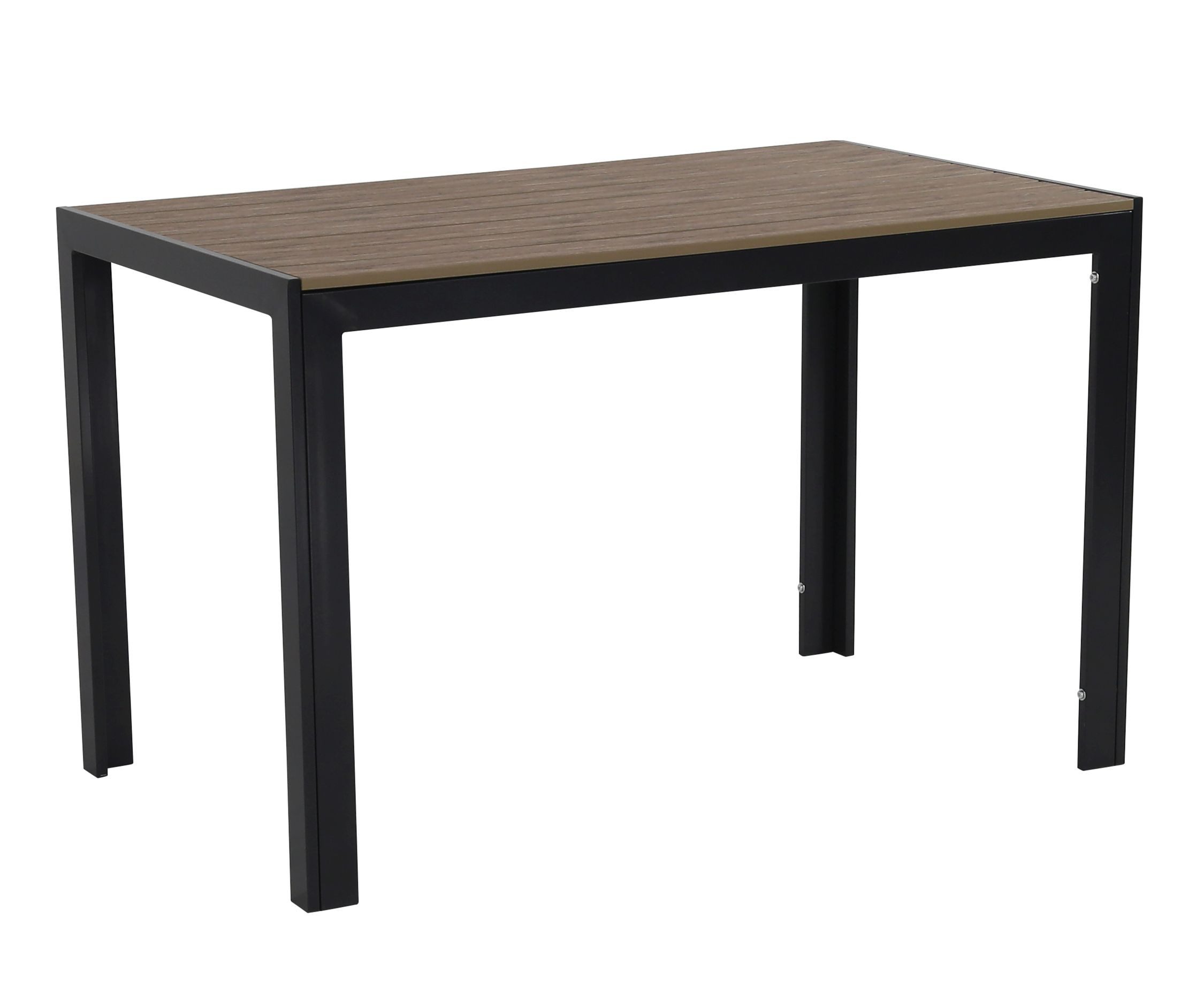 Gardissimo Gartentisch Alma rechteckig anthrazit, 120 x 70 cm Balkontisch (Spar-Set, 1-St., 1 Esstisch), Holz-Look / Aluminium / wetterfest / pflegeleicht
