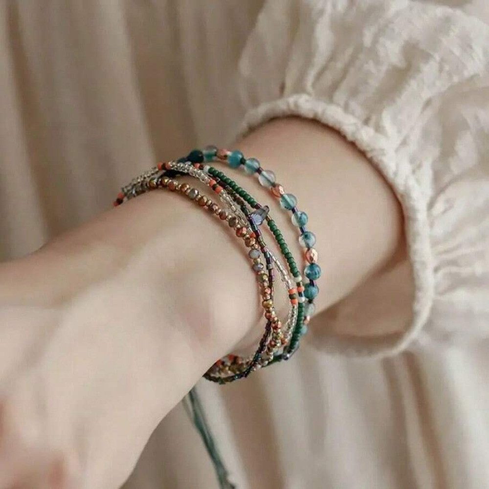 The Beauty House Armband Boho Perlenarmband Multilayer Armband Set, verstel günstig online kaufen