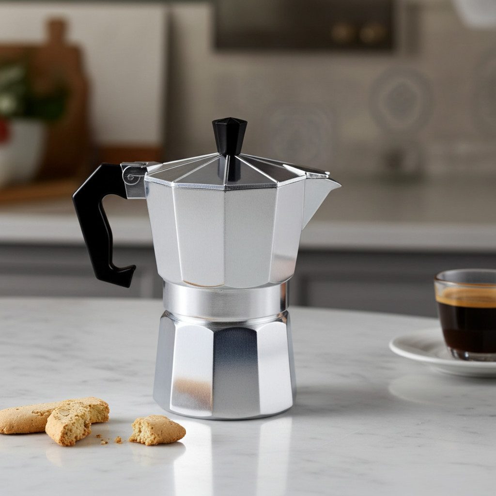 Casativo Espressokocher CH8576, Ergonomischer Soft-Touch-Griff für sicheren Halt