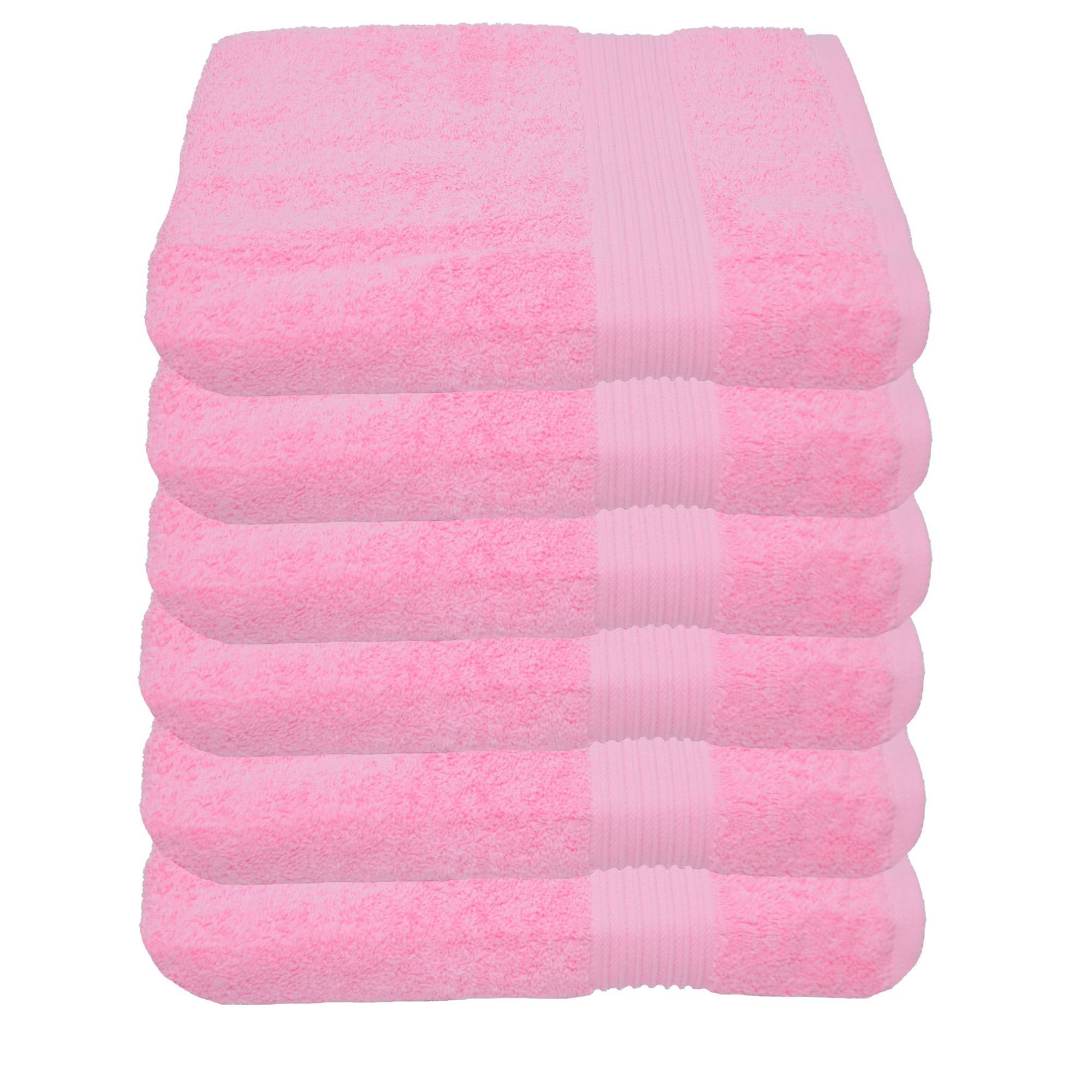 Julie Julsen Handtücher 6-Handtücher-Babyrosa-Handtuch 50 x 100 cm, Baumwol günstig online kaufen