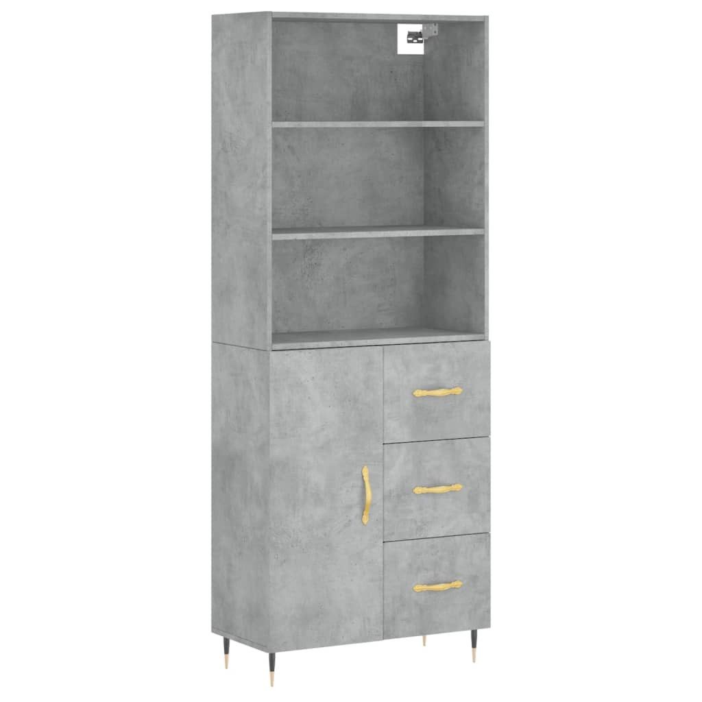 vidaXL Highboard Highboard Betongrau 69,5x34x180 cm günstig online kaufen