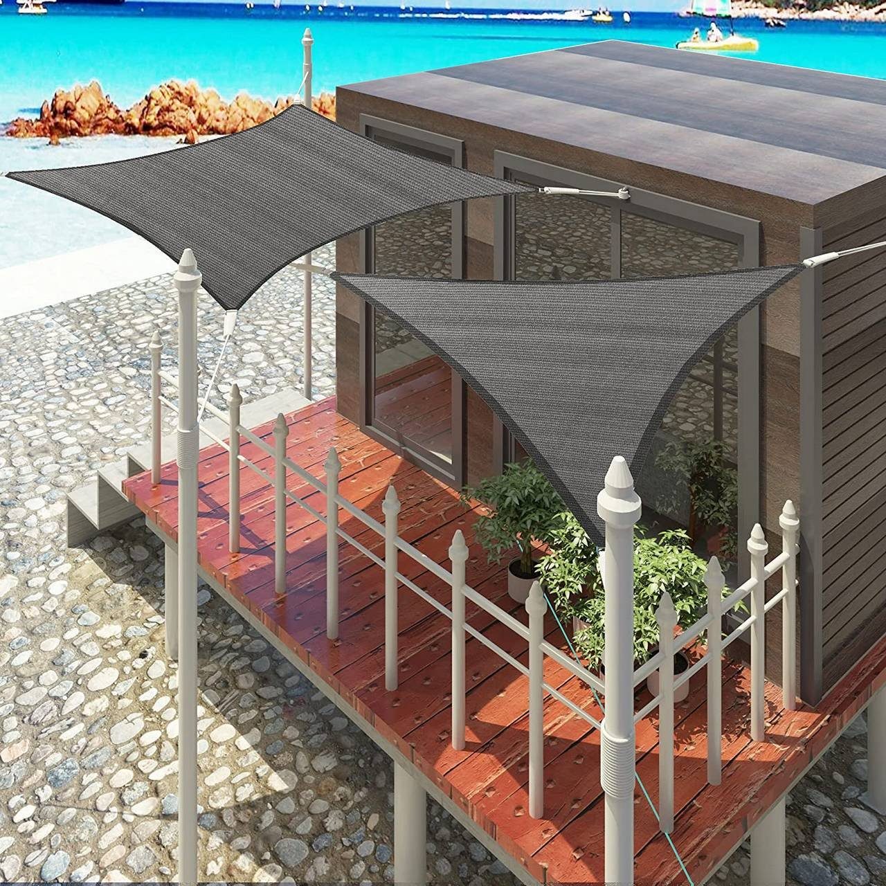 EUGAD Sonnensegel, Sonnenschutz Terrasse HDPE Dreieckig günstig online kaufen