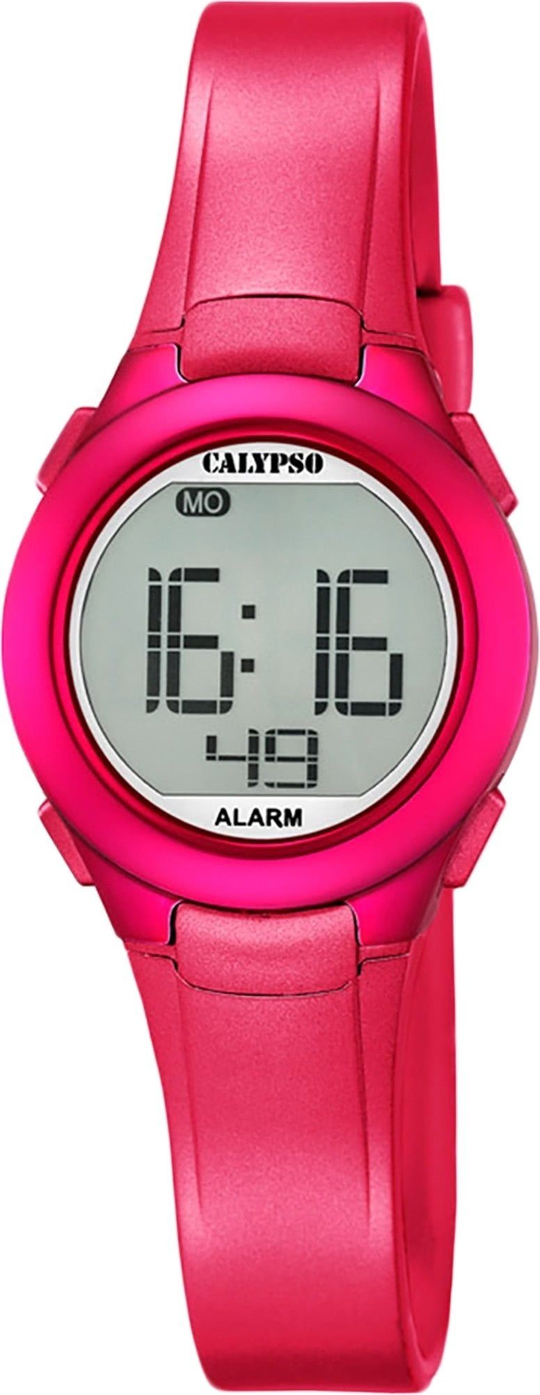 pink, Damen Sport Damen PURarmband Armbanduhr Kunststoffband, K5677/4 rund, Uhr WATCHES Calypso Digitaluhr CALYPSO