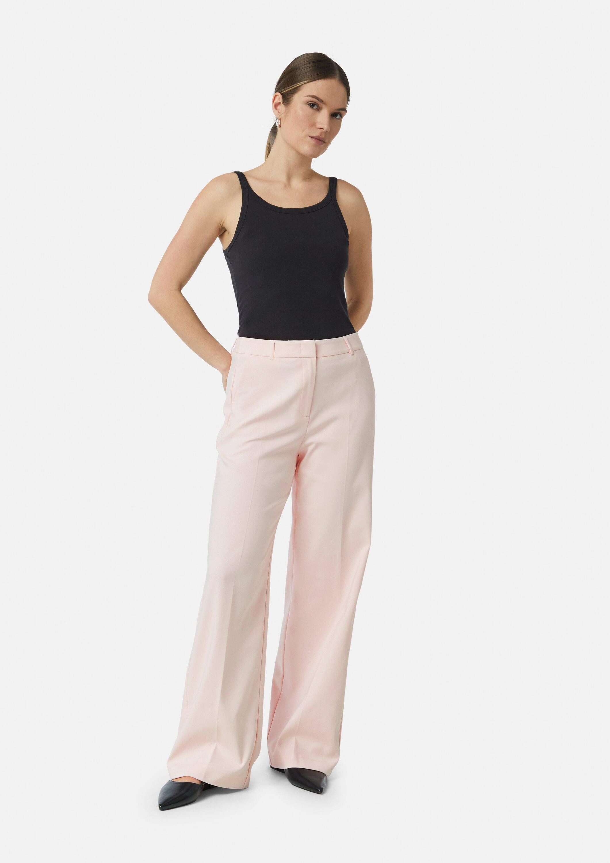 comma Chinos Hose Elegante Hose im Loose Fit mit Wide Leg