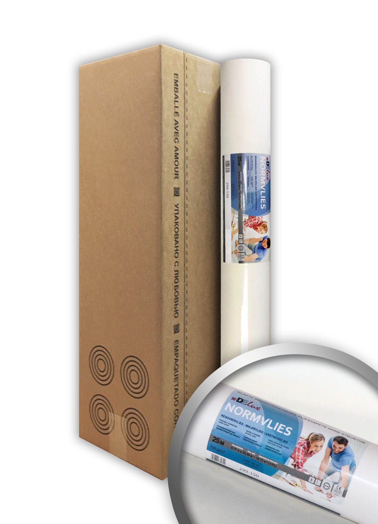 Profhome Vliestapete NORMVLIES 150 g Renoviervlies glatte Vliestapete 4 Rol günstig online kaufen