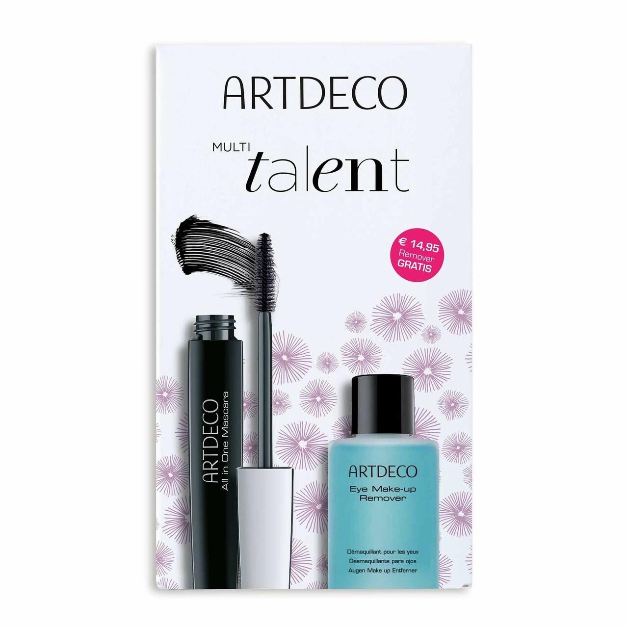 ARTDECO Augen-Make-Up-Set Multi Talent Set = All in One Mascara 10 ml + Eye Make-Up Remover 125, 1-tlg., für Alle Hauttypen