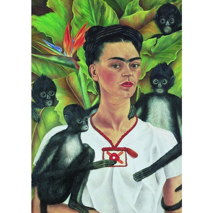 Piatnik Puzzle Frida Kahlo Selbstbildnis mit Affen 1000 Puzzleteile