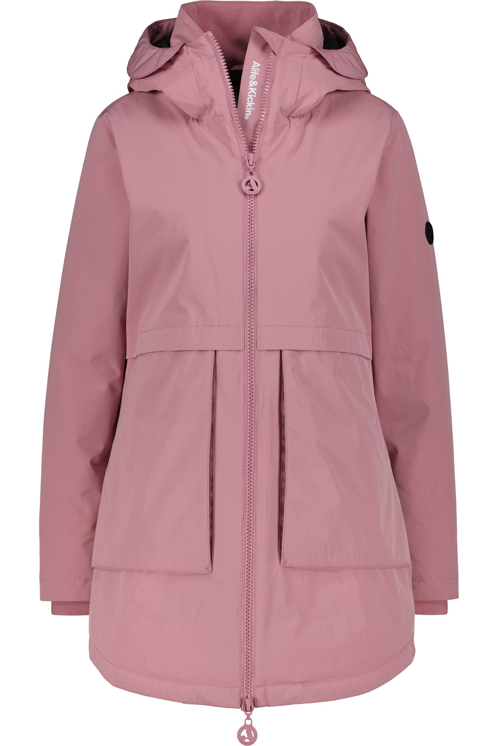 Alife & Kickin Winterjacke Damen MaluAK A Winterjacke, Jacke Kapuze am Stehkragen, Zwei-Wege-Reißverschluss, Regular Fit