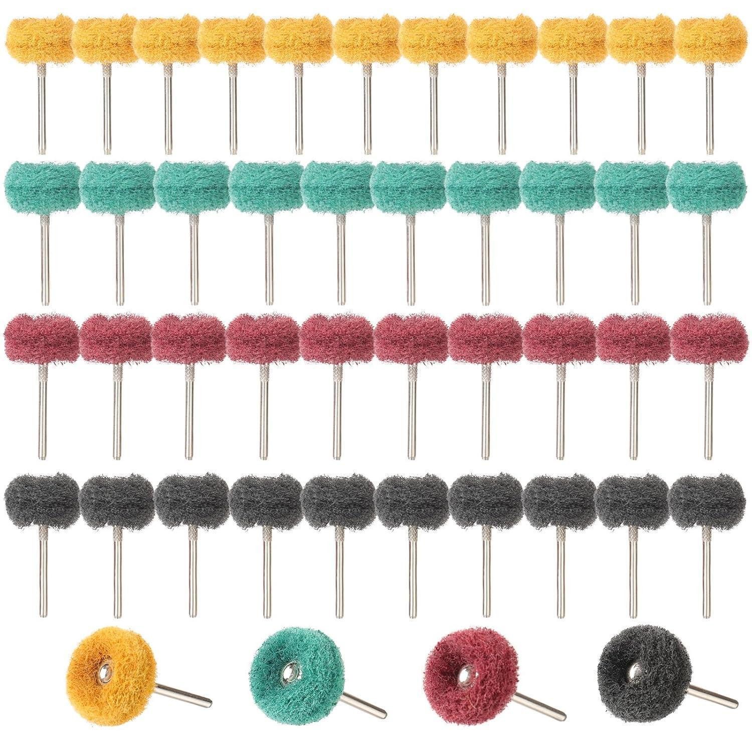 LuxusKollektion Schleifscheibe Polierscheiben-Set 40tlg 25mm Mix Grit 1/8" Schaft