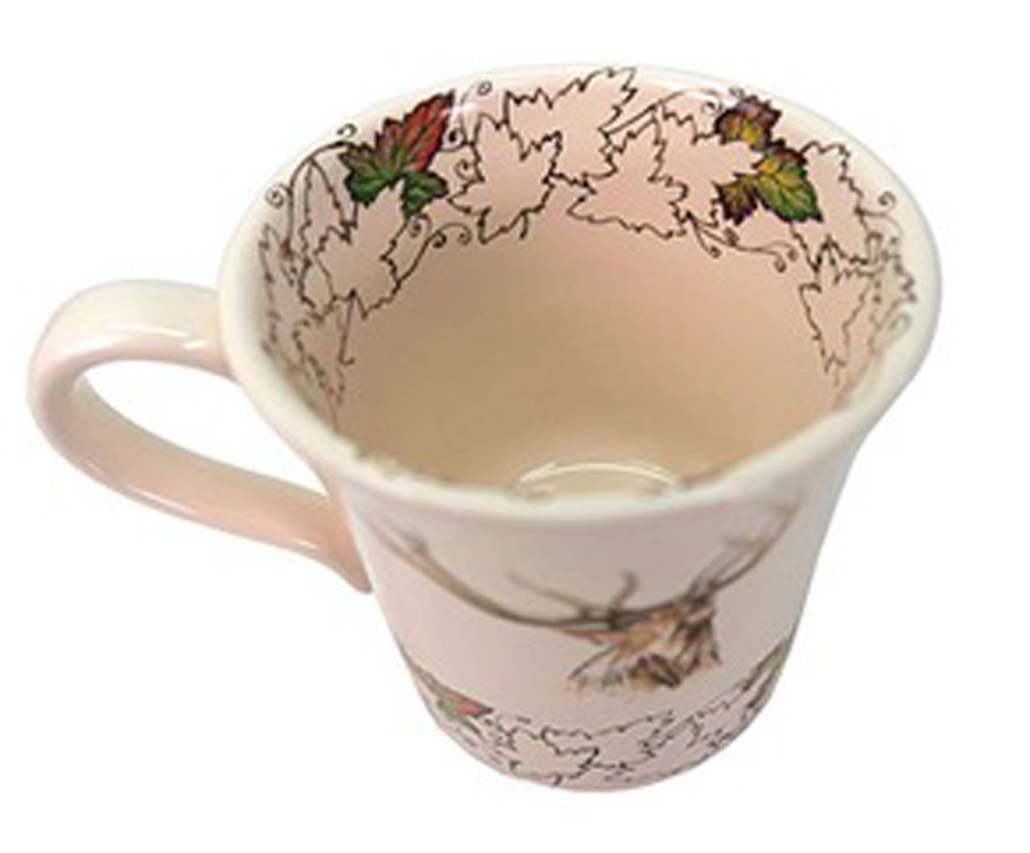 Steinnacher Bärbel Tasse Beige Tasse Hirsch im Landhausstil H-9,5-0,35L, 2-tlg.