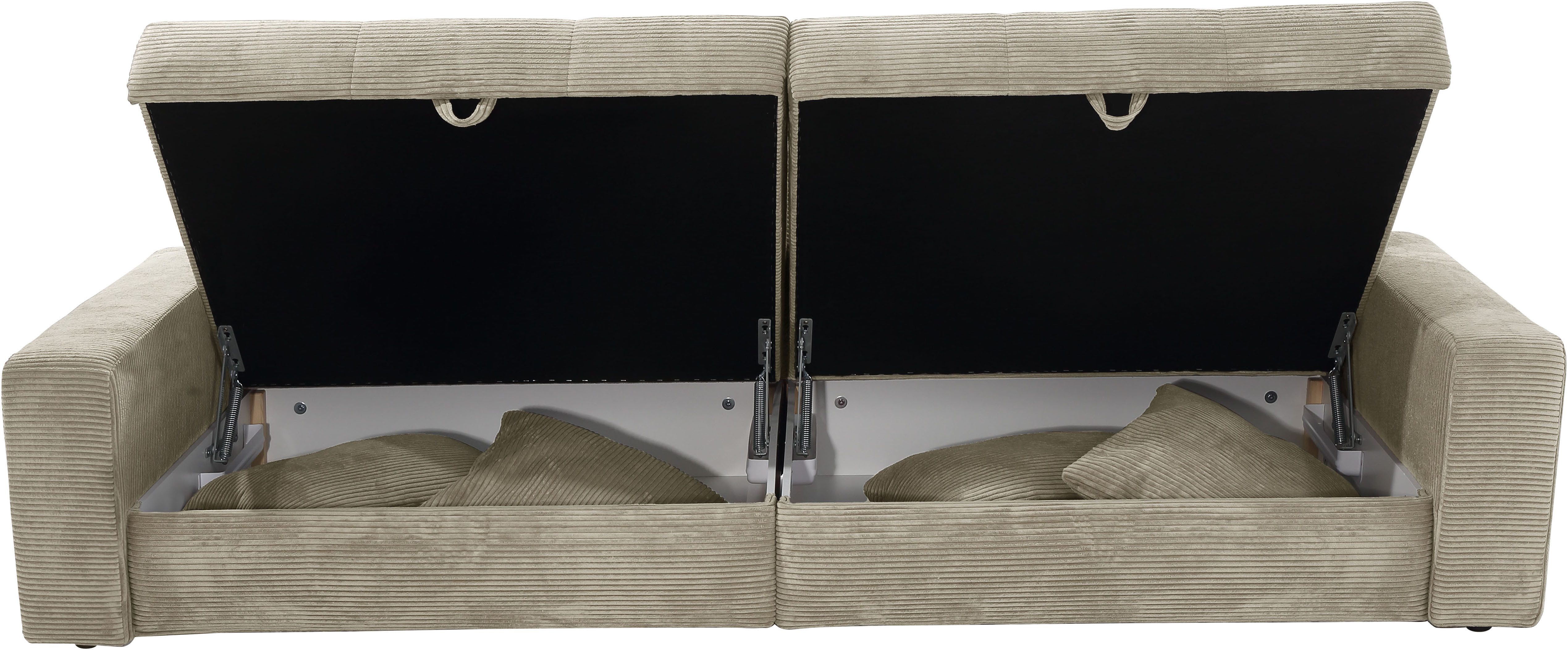 Jockenhöfer Gruppe Big-Sofa Space XL, B: 284 cm, Mega-Sofa mit Bettkasten & 4 Zierkissen
