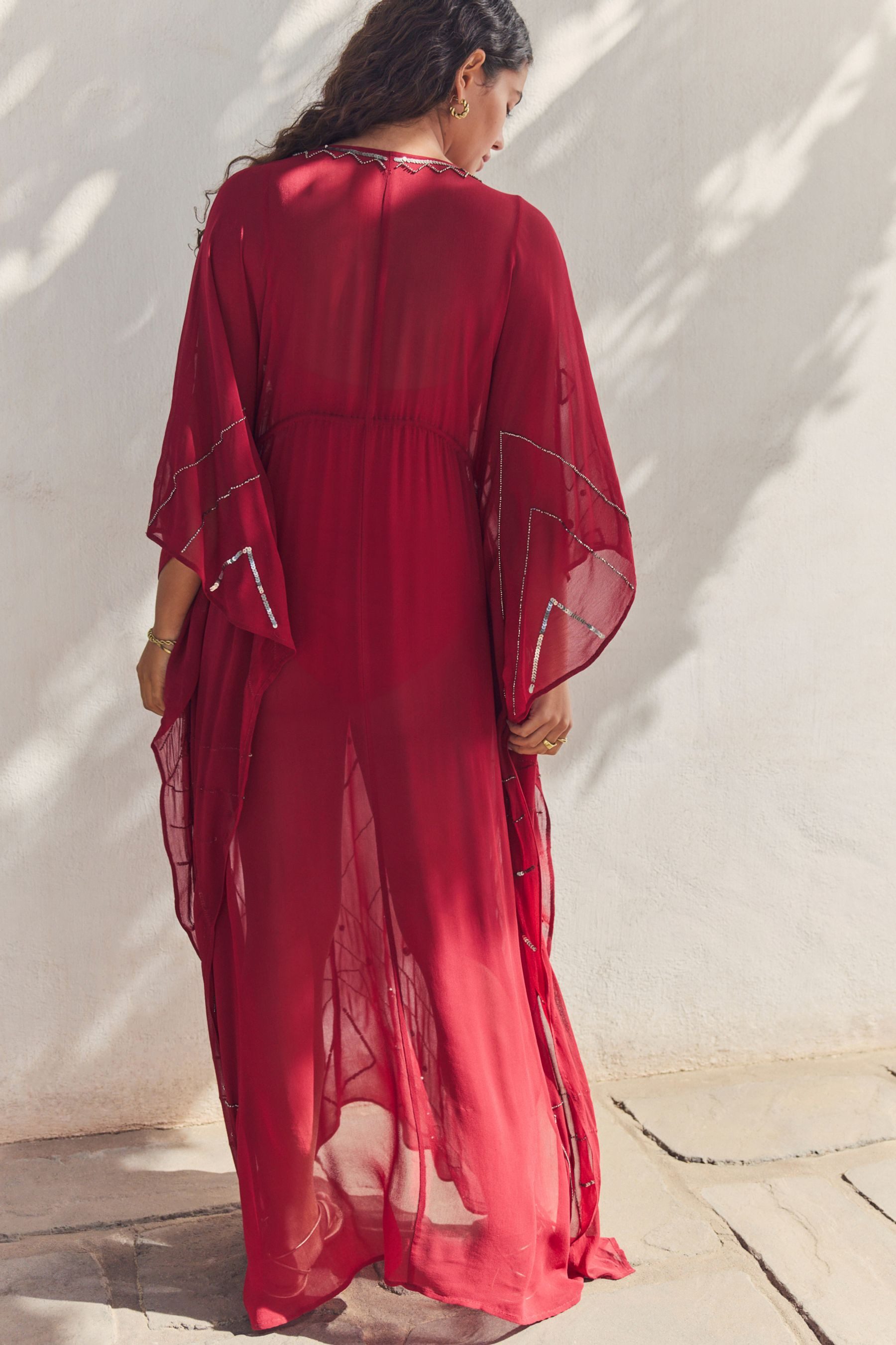 Next Strandkleid Verzierter Maxi-Kaftan (1-tlg) günstig online kaufen