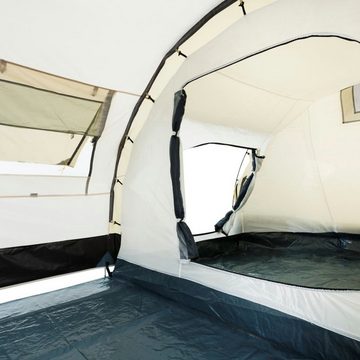 CampFeuer Tunnelzelt Zelt Super+ für 4 Personen, Sand / Schwarz, 3000 mm Wassersäule, Personen: 4