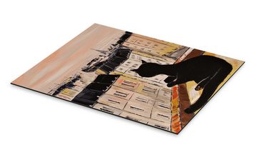 Posterlounge Alu-Dibond-Druck JIEL, Katerchen in Paris, Wohnzimmer Malerei