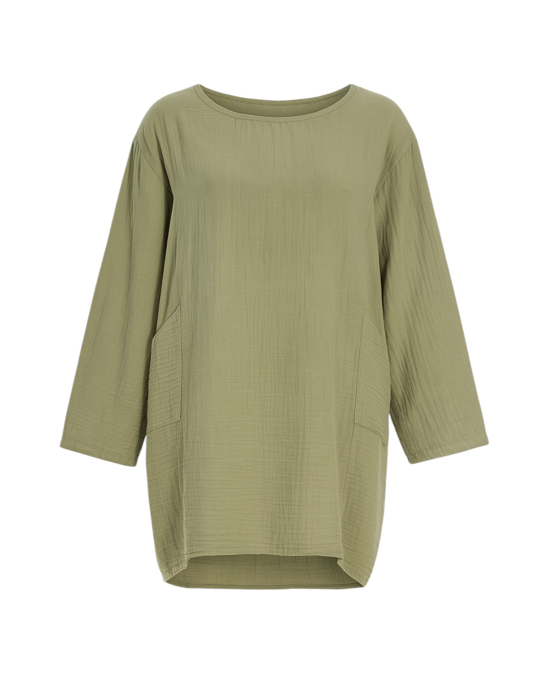 WENOR Schlupfbluse Oversize Musselin Einheitsgröße 34–44, 100 % Baumwolle, günstig online kaufen