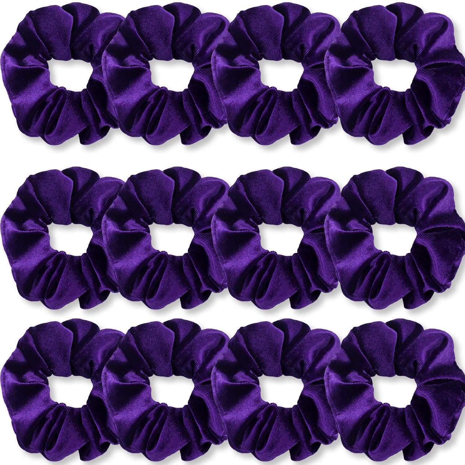 LuxusKollektion Haargummi Haargummis Samt Pferdeschwanzhalter Damen Mädchen 12 Purple