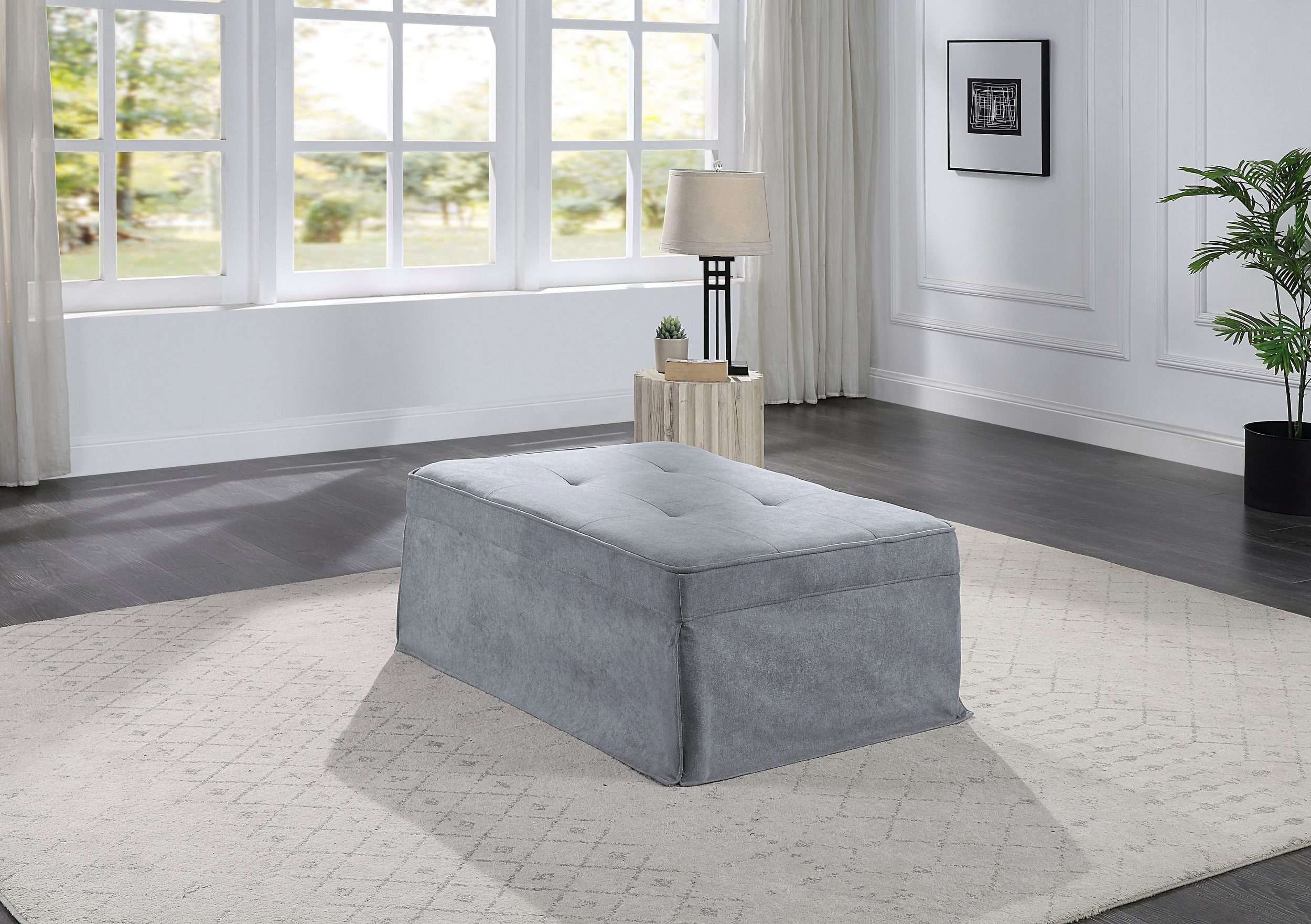 ATLANTIC HOME COLLECTION Schlafsofa Finn wandelbar zum Loungesessel, Relaxliege und Gästebett, inkl. Kissen Grau